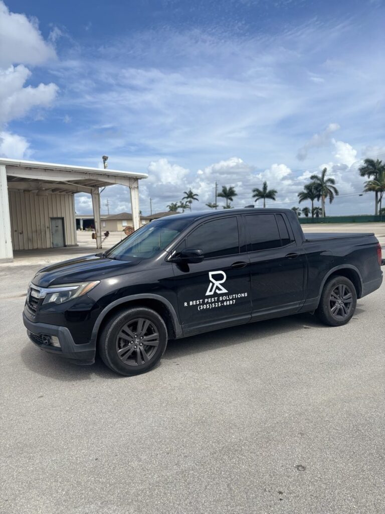 School pest control Miami service truck from R Best Pest Solutions